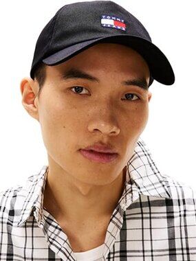Tommy Jeans Men's Tommy Jeans Hats for Men | Cotton Logo Adjustable Baseball Cap